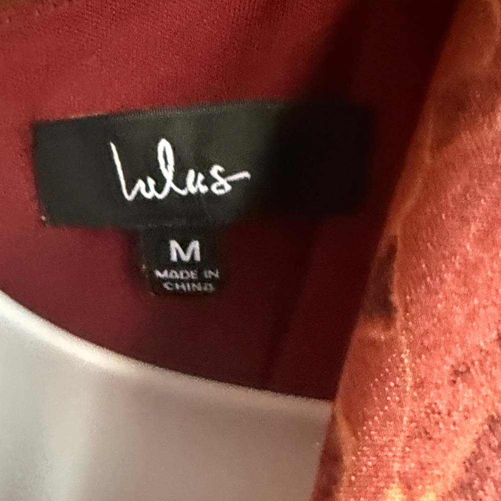 Lulu's Rust Floral Long Sleeve Dress - Picture 2 of 7